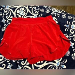 Lululemon Fast and Free 3” shorts, red, size 6!